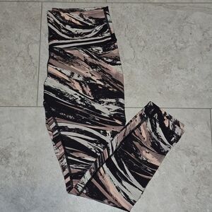 lululemon athletica Black and Pink Patterned Leggings